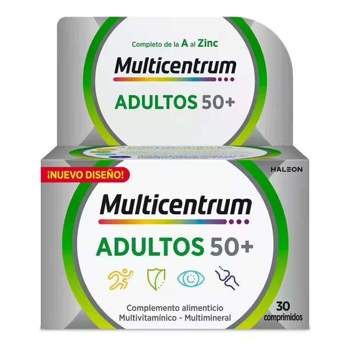 MULTICENTRUM ADULTOS 50+ 90 COMPRIMIDOS - 1