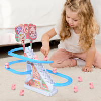 Tobogán eléctrico de pista de pato para niños y niñas, juguete para subir escaleras, luces LED, tobogán Musical, regalo - details 9