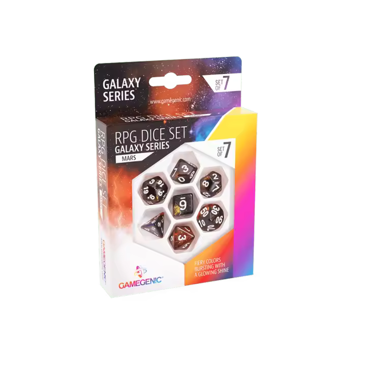 Pack 7 Dados Mars RPG Accesorios Dados Gamegenic - 1