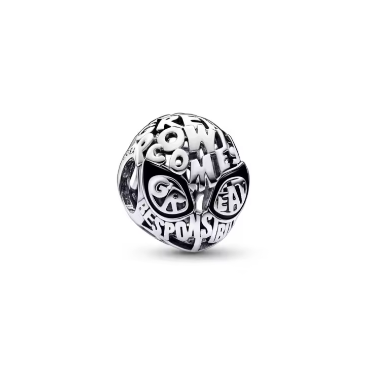 PANDORA Charm Máscara Spider-Man de Marvel en Plata de Ley - 1