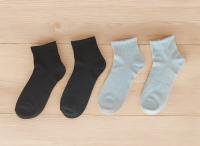 Geshop 6 Pares Calcetines Tobilleros Algodón Caña Media  Calcetines Transpirables Hombre Mujer  Color Negro, Blanco. - details 2