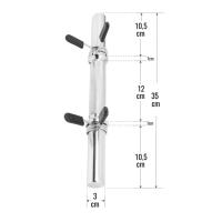 Gorilla Sports Barra de mancuernas con muelles de resorte 35cm - details 0