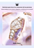 Reloj De Cuarzo Para Mujer OLEVS Movimiento Japonés Resistente Al Agua Acero Inoxidable Cerámica Lujo Reloj De Pulsera Para Damas Conjunto Popular - details 9