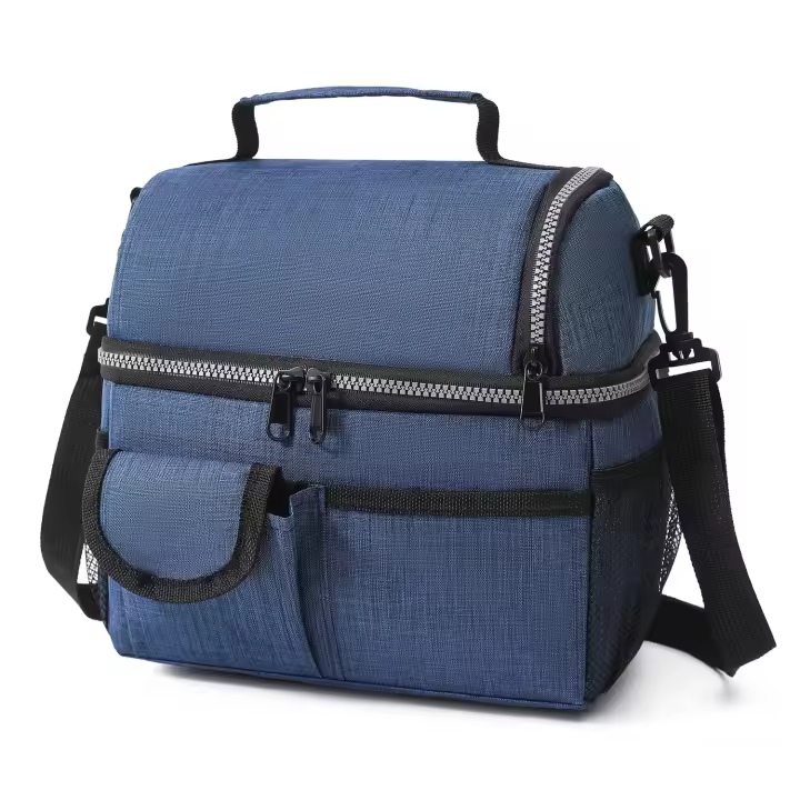 Bolsa de Doble Aislamiento Bolsa de Almuerzo de Mano Bolsa Fiambrera de Gran Capacidad Bolsa de Hielo de Papel de Aluminio al por Mayor Bolsa Bento Impermeable - 1