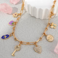 Encanto Collares de Gargantilla para mujer, joyería de moda para damas y niñas, joyería de moda, collar de encanto de llave de corazón de lujo - details 4