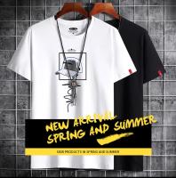 Camiseta De Verano Para Hombre 2024 Estilo Harajuku Vintage Y2k Cotton Impresión Camiseta Oversize Con Cuello Redondo Manga Corta Top Casual - details 1