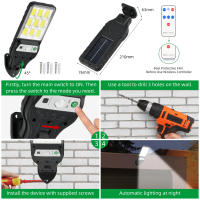 Lámpara Solar Exterior 9000000LM Con Sensor De Movimiento Luz De Jardín Y Calle Solar Resistente Al Agua Luz Solar Exterior Moderna ABS LED Incluida Montaje Self-Contained - details 7