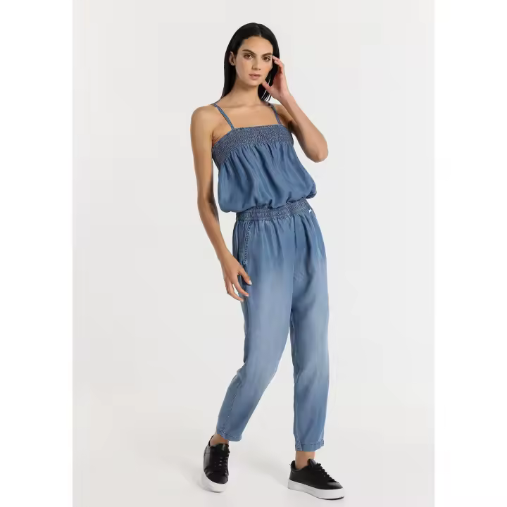 LOIS JEANS - Mono tejido tencel - Tiro largo con tirantes - 1