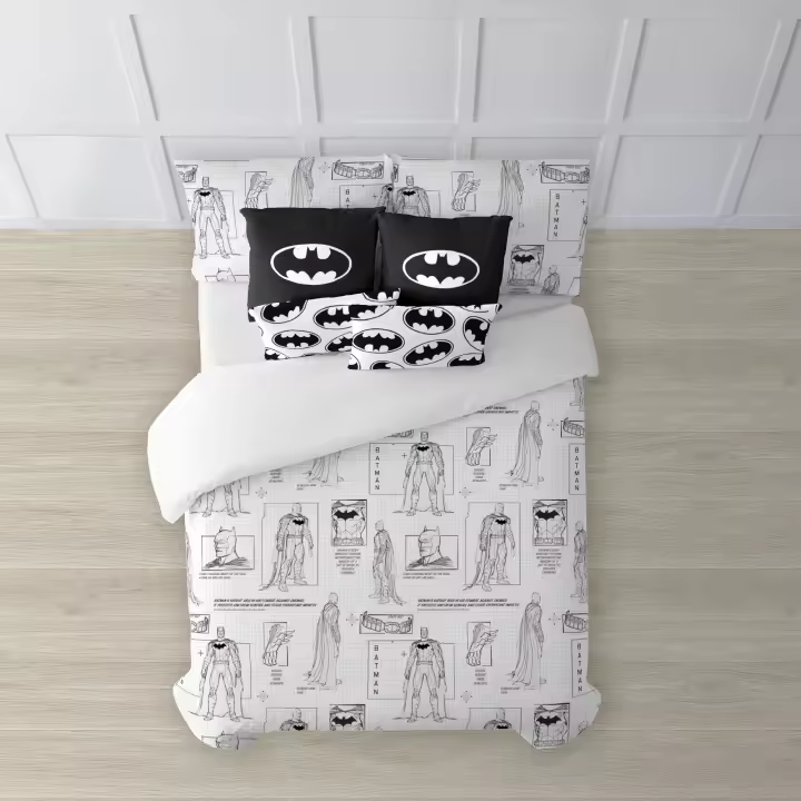 BL Belum Funda Nórdica con Botones 100% Algodón Batman - Suavidad y Confort Garantizados - 1