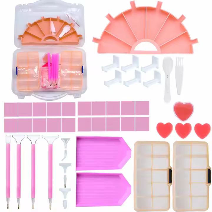 Kit De Accesorios Para Pintura Diamante DIY Caja De Almacenamiento Multicolor Herramientas De Bordado De Diamante Kit De Arte Multifuncional - 1