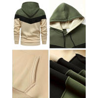 Conjunto Deportivo De Otoño Invierno Para Hombre 2 Piezas Sudadera Con Capucha Y Pantalones Estilo Casual Ajustado Para Correr Diario Y Calor - details 7