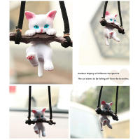 Colgante Creativo Para Espejo Retrovisor De Coche Con Gato En Ramal Swing Decoración Interior De Coche Accesorios Para Interiores - details 3