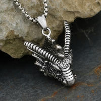 Collar De Moda Vintage Con Colgante De Animal En Acero Inoxidable Para Hombres Estilo Gótico Biker Joyería Personalizada Regalos De Cumpleaños - details 1