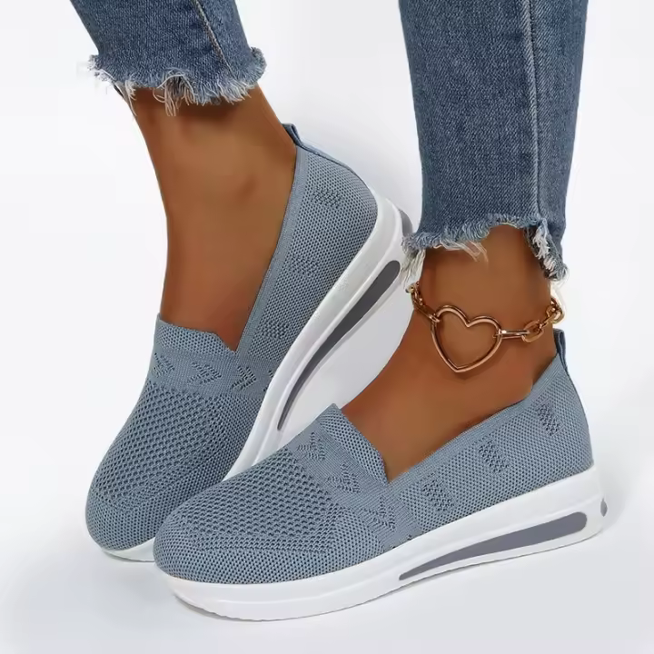 Zapatos de mujer de talla Grande, Nuevos, de Primavera y Verano, Planos, informales, de Malla transpirable, Con Suela Gruesa, Deportivos e informales. - 1