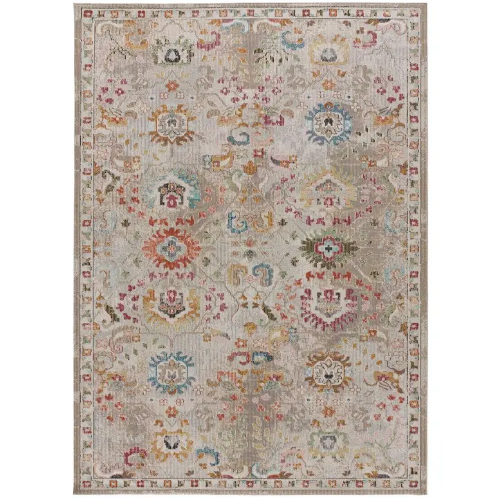 ATTICGO Alfombra de Interior y Exterior Estilo Abstracto en Multicolor - Fancy 1021 | 80X150, 133X190 cm - 1