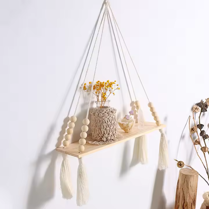 Estante De Madera Flotante Para Pared Estilo Rustico Organizador De Almacenamiento Para Baño Sala De Estar Estante De Arte Decoración De Hogar Regalo Para Padres Y Amigos - 1