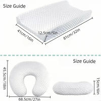 Sábana De Cambio Suave Con Puntos Minky Y Funda Para Almohada De Amamantamiento Para Bebé Niño Y Niña 2PCS Tamaño Medio Material Poliéster - details 4