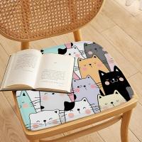 Cojín De Silla De Oficina Y Coche Con Diseño De Gatos Lindos Y Divertidos 45x45cm Almohada De Sofa Transpirable Y Cómoda Para Decoración Tatami - details 12