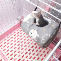 Casa De Hamster Suave Y Cálida Cama Para Rattus Y Guineapuerco Pequeño Animal De Peluche Colgante Tamaño S/M/L/XL Diseño Impreso - details 4
