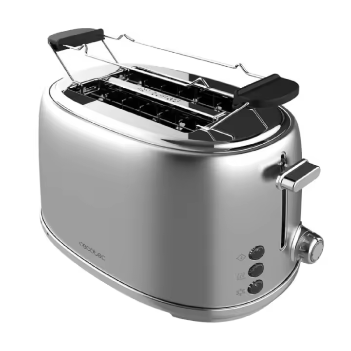 CECOTEC 03206 - Tostador Vertical Toast&Taste 1000 Retro Double Inox - 1