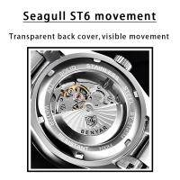 Reloj De Pulsera Deportivo Para Hombre BENYAR Lujo Automático 10Bar Impermeable Acero Inoxidable Con Correa De Acero Reloj De Mano Auto-Bobinado - details 9
