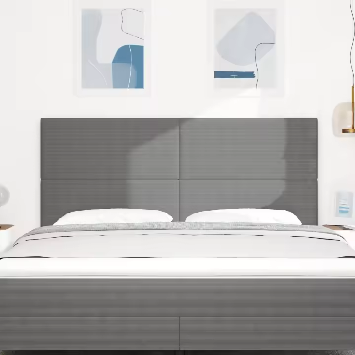 Cabecero vidaXL Diseño Sencillo Gris Claro 180 cm Tela de Pana - 1