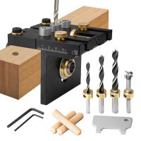 Kit De Guía De Perforación 3 En 1 Con Clip De Posicionamiento Y Locador De Taladro Para Carpintería Y Herramientas De Soldadura De Madera - details 2