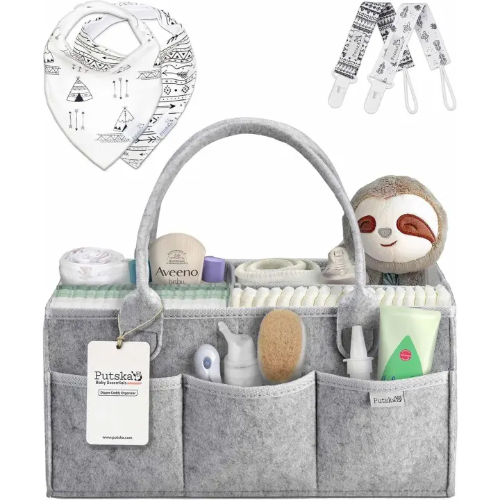 Juego de Organizador de pañales para Bebé: Regalos para baby shower, artículos Esenciales para recién nacidos, Regalos para bebés y niñas recién nacidos - 1