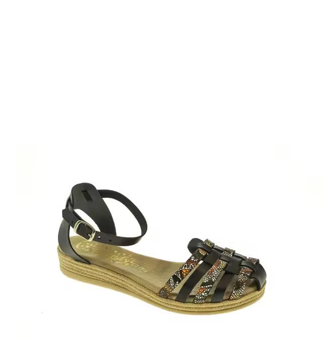 Duendy Sandalia Plana en piel plano de 3cm - 1