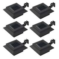vidaXL 6x Lámparas Solares LED Exterior Cuadradas 12 cm Jardín Patio Color Blanco,  Negro, y mas - details 1
