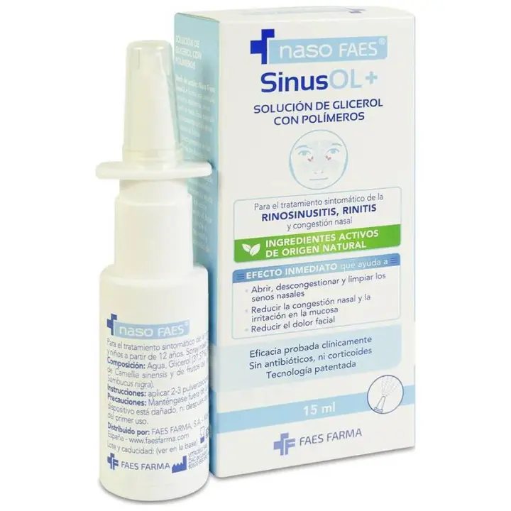 Nasofaes Sinusol+ Solución De Glicerol Con Polímeros, 15 Ml - 1