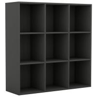 vidaXL Estantería madera de ingeniería 98x29x97,5 cm Blanco, Negro, Gris Mueble Almacenaje Estantería para Oficina, Estudio, Dormitorio Estantería/Librería/ mueble de Almacenamiento - details 8
