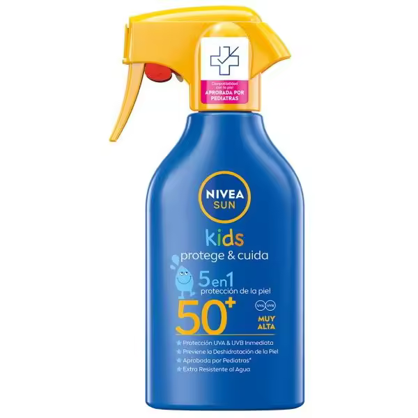 NIVEA Sun Kids Protege y Cuida 5 en 1 SPF 50 +  270 ml Protector Solar Corporal para Niños Muy Alta - 1