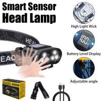 Linterna Frontal LED Inteligente Con Sensor De Movimiento Recargable USB Y Pantalla De Energía Para Ciclismo Pesca Camping Y Otros Uso Exterior - details 18