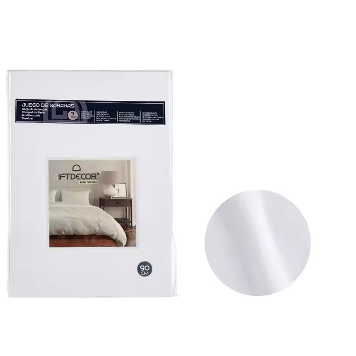 Juego de Sábanas Blanco Cama de 90 3 Piezas - 1