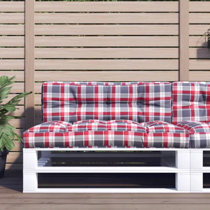 vidaXL Cojín para sofá de palets tela 120x40x12 cm en color Gris/Beige/Negro y más | acolchados duraderos para sofás de jardín terraza exterior - 1