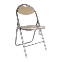 MIRAMAX-Silla plegable metálica con asiento y respaldo de madera,conteras antideslizantes, reposapiés,para jardín,hogar,cocina  44,5 x 46 x 81cm - details 0