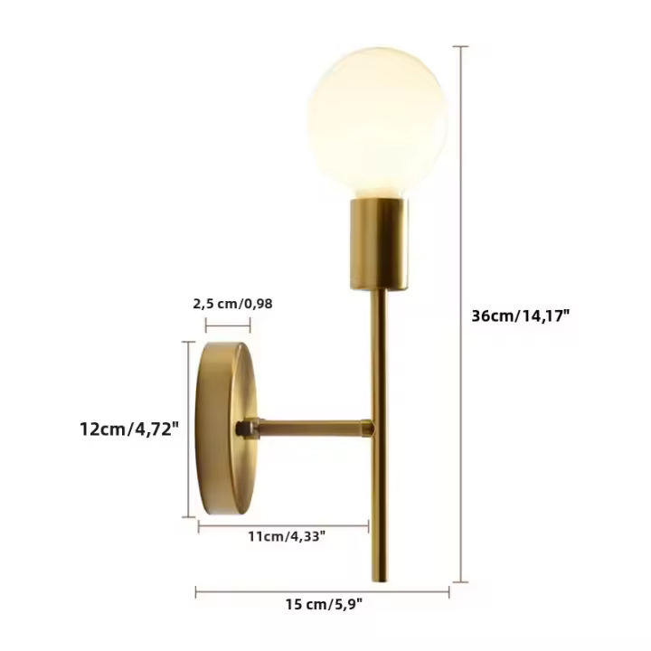 Lámpara De Pared LED E27 4W Doble Cabeza Moderna Estilo Industrial Para Dormitorio Baño Sala De Estar Luz Diaria Corriente Alternaria 220V - 1