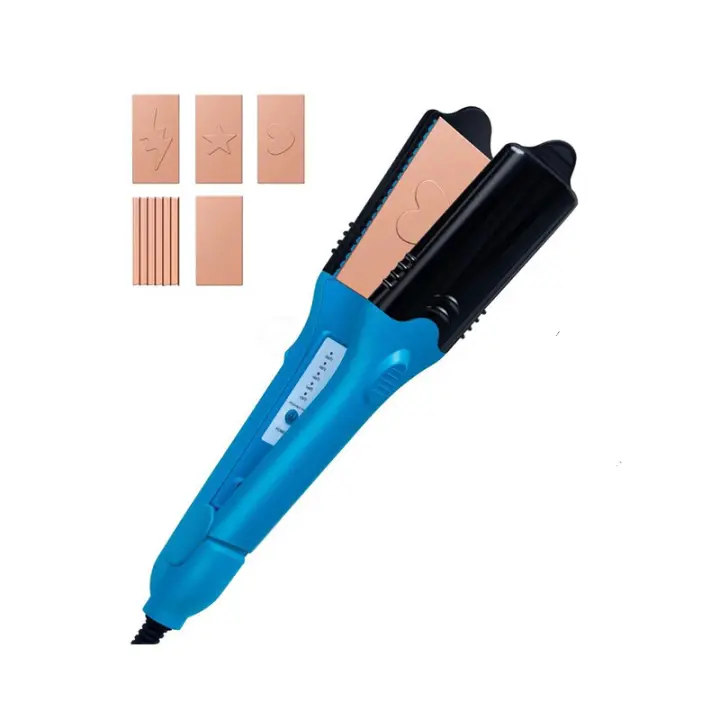 Plancha de pelo con imagen 3D 5 EN 1, herramienta eléctrica de impresión con 5 Placas diferentes, con relieve 3D, temperatura ajustable 5 niveles - 1