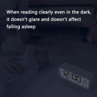 Reloj De Alarma Digital Multifuncional Con Pantalla LED Ajustable Brillo Temperatura Y Humedad Modo Doble Moderno Estilo Geométrico Plástico - details 4