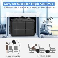 Mochila Viaje - Expandible, Mochila Grande, Mochila Viaje Cabina Avion, Adecuado tanto para hombres como para mujeres, Con puerto de carga USB, Negro - details 4