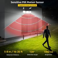 Lámpara Solar De Exterior Con Sensor De Movimiento 3-Head LED 74SMD Impermeable Para Jardín Y Pared Alta Brillante Con Inductor PIR Sensible - details 7
