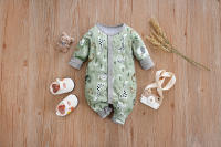 IURNXB Traje De Bebé Con Saltarín Para Niño Recién Nacido Estampado De Animal De Dibujos Animados Suéter Infantil Romper Primavera Otoño 0-18M Talla True Fit Cuello Redondo Cierre Simple - details 6
