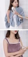 Toalla De Baño Coral Suave Y Absorbente Traje De Baño De Paja Espesado Toalla De Cuello Alto Camisola Para Mujer - details 9