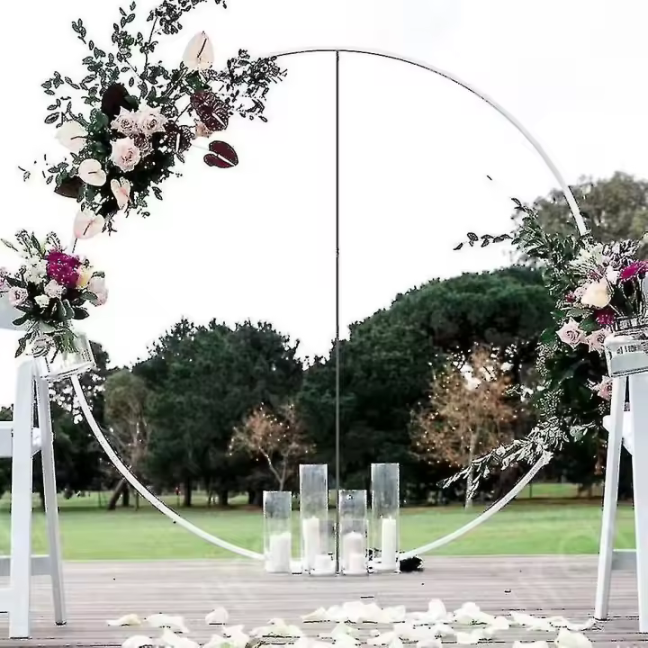 Anillo de globo redondo de 60/80/100/150cm, arco de globo grande, soporte de anillo circular, guirnalda de globos, marco de fondo, columna, boda, 150cm - 1