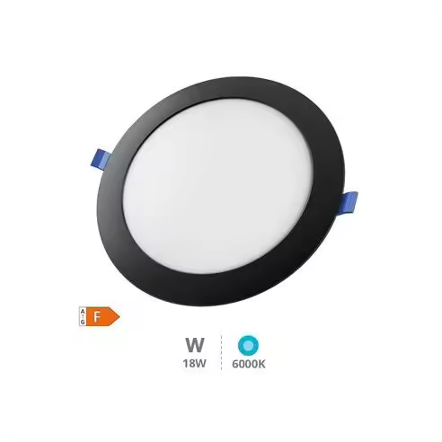 Gsc Evolution Downlight Empotrable LED Redondo Belur 18W 6500K Negro - Ahorro Energético - Larga Vida útil - Mayor Eficiencia Lumínica - 1