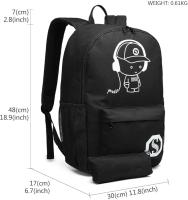 Mochila escolar Mochila universitaria impermeable Anime Glow In The Dark Casual Daypack 15,6 pulgadas viaje Laptop Backpack Bolsas escuela Mochila instituto mochila informal para escuela - details 2