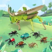Juguetes De Bloques De Construcción Para Niños Set De Insectos Locustos Coleccionables Duraderos Modelo De Carabida Y Otras Blattodea - details 1
