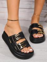 Sandalias De Tobillera Para Mujer Verano 2024 Moda Confortables Con Tacón Medio Y Abiertas Elegantes Y Casuales Suela De Goma Talla Real - details 21