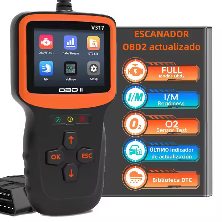 Leer Código OBD2 Escáner De Coche Lector De Luz Del Motor Herramienta De Diagnóstico De Computadora OBDII/EOBD RUOGINSS - 1